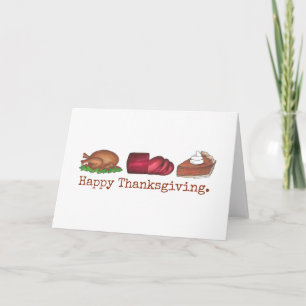 Cartes Pour Fêtes Annuelles Bon thanksgiving Aliments Turquie Cranberry Pie Al