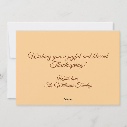 Cartes Pour Fêtes Annuelles Bon thanksgiving Automne Automne Bonjour (Dos)