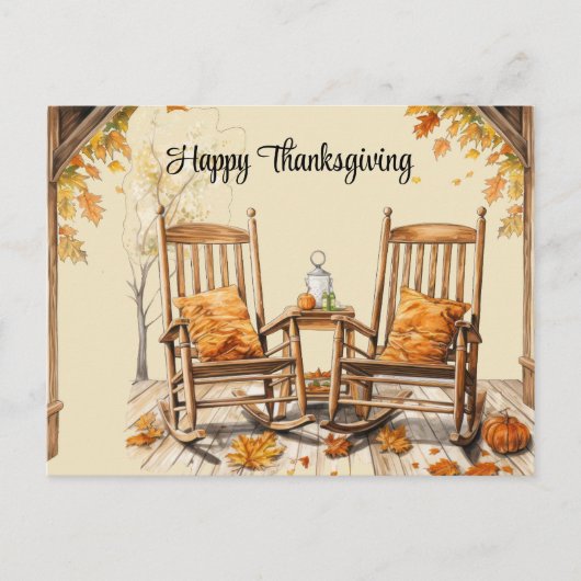 Cartes Pour Fêtes Annuelles bon thanksgiving automne feuilles automne (Devant)