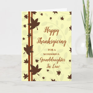 Cartes Pour Fêtes Annuelles Bon thanksgiving Automne Grande Petite-Fille En Dr