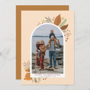 Cartes Pour Fêtes Annuelles Bon thanksgiving Autumn Foliage Arch Curve Photo