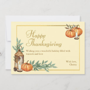 Cartes Pour Fêtes Annuelles Bon thanksgiving beige
