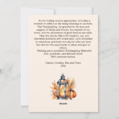 Cartes Pour Fêtes Annuelles Bon thanksgiving boho citrouille lanterne (Dos)
