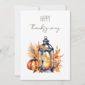 Cartes Pour Fêtes Annuelles Bon thanksgiving boho citrouille lanterne (Devant)