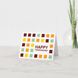 Cartes Pour Fêtes Annuelles bon thanksgiving (carrés modernes)