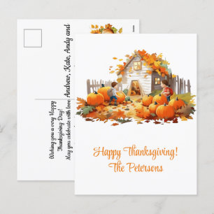 Cartes Pour Fêtes Annuelles Bon thanksgiving Citrouille