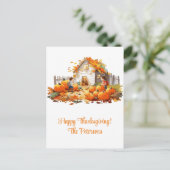 Cartes Pour Fêtes Annuelles Bon thanksgiving Citrouille (Debout devant)