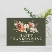 Cartes Pour Fêtes Annuelles bon thanksgiving citrouille moderne (Debout devant)