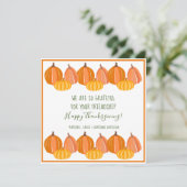 Cartes Pour Fêtes Annuelles Bon thanksgiving Citrouille moderne (Debout devant)