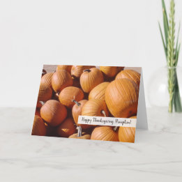 Cartes Pour Fêtes Annuelles Bon thanksgiving Citrouille Orange Fall Squash