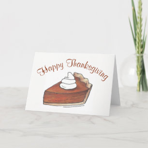 Cartes Pour Fêtes Annuelles Bon thanksgiving Citrouille tranche de tarte à la 