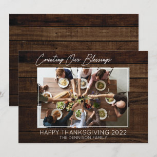 Cartes Pour Fêtes Annuelles Bon thanksgiving - Compter nos bénédictions 1 Phot