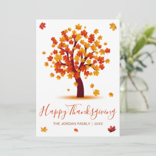 Cartes Pour Fêtes Annuelles Bon thanksgiving customisé arbres d'automne Vacanc