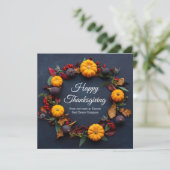Cartes Pour Fêtes Annuelles Bon thanksgiving d'affaires moderne Citrouille Wre (Debout devant)