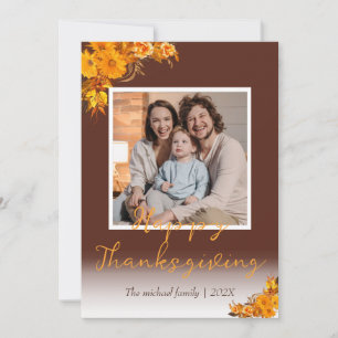 Cartes Pour Fêtes Annuelles bon thanksgiving d'arbres d'automne Photo de fam