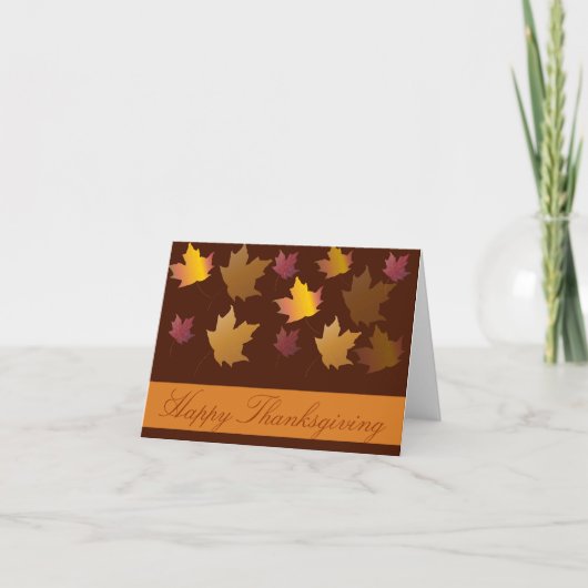 Cartes Pour Fêtes Annuelles Bon thanksgiving d'automne (Devant)