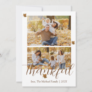 Cartes Pour Fêtes Annuelles bon thanksgiving d'automne Collage photo de fami