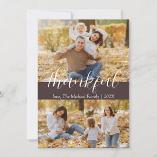 Cartes Pour Fêtes Annuelles bon thanksgiving d'automne Collage photo de fami