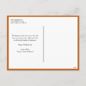 Cartes Pour Fêtes Annuelles Bon thanksgiving de couronne de feuillage orange (Dos)