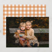 Cartes Pour Fêtes Annuelles Bon thanksgiving de script moderne photo (Devant / Derrière)