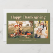 Cartes Pour Fêtes Annuelles Bon thanksgiving de texte simple (Devant)