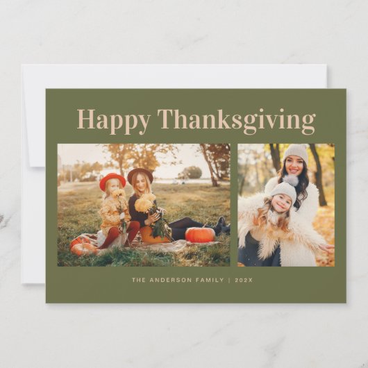 Cartes Pour Fêtes Annuelles Bon thanksgiving de texte simple (Devant)