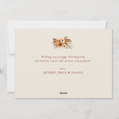 Cartes Pour Fêtes Annuelles Bon thanksgiving de texte simple (Dos)