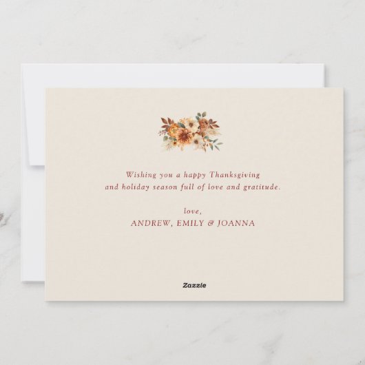 Cartes Pour Fêtes Annuelles Bon thanksgiving de texte simple (Dos)