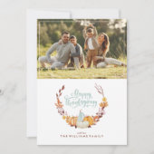 Cartes Pour Fêtes Annuelles Bon thanksgiving Delicate Fall Wreath (Devant)