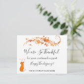 Cartes Pour Fêtes Annuelles Bon thanksgiving d'entreprise (Debout devant)