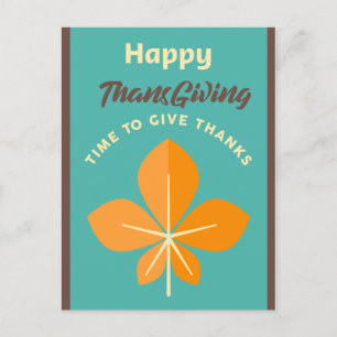 Cartes Pour Fêtes Annuelles Bon thanksgiving élégant et Feuilles tombent