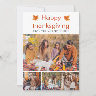 Cartes Pour Fêtes Annuelles Bon thanksgiving élégant Feuilles d'automne 4 Phot