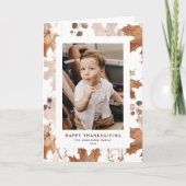 Cartes Pour Fêtes Annuelles Bon thanksgiving Feuille d'automne (Devant)