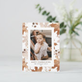 Cartes Pour Fêtes Annuelles Bon thanksgiving Feuille d'automne (Debout devant)