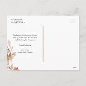 Cartes Pour Fêtes Annuelles Bon thanksgiving Feuille d'automne (Dos)