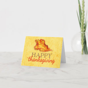 Cartes Pour Fêtes Annuelles Bon thanksgiving fine art feuille automne
