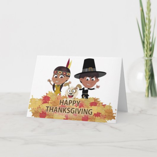 Cartes Pour Fêtes Annuelles Bon thanksgiving jour (Devant)