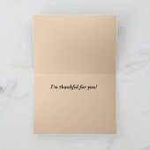 Cartes Pour Fêtes Annuelles Bon thanksgiving : Merci pour vous (Intérieur)