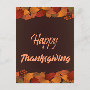 Cartes Pour Fêtes Annuelles Bon thanksgiving mignon avec Feuille automne