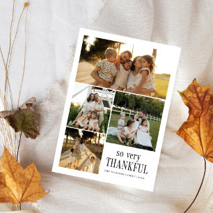 Cartes Pour Fêtes Annuelles Bon thanksgiving minimal de photos très Merci