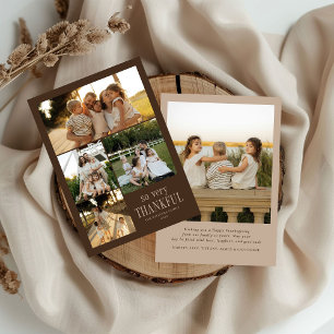 Cartes Pour Fêtes Annuelles Bon thanksgiving minimal de photos très Merci