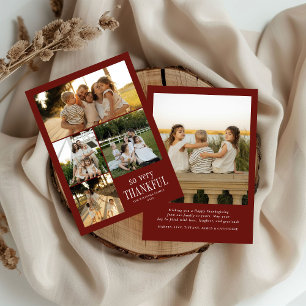 Cartes Pour Fêtes Annuelles Bon thanksgiving minimal de photos très Merci