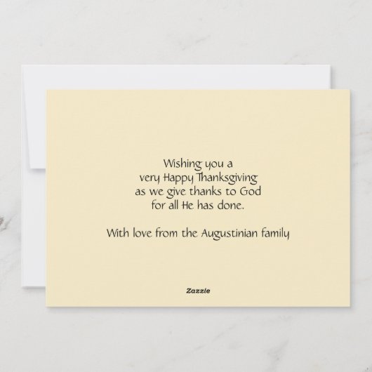 Cartes Pour Fêtes Annuelles BON THANKSGIVING Mon Dieu Apportera Chrétien (Dos)