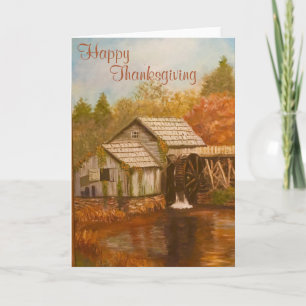 Cartes Pour Fêtes Annuelles Bon thanksgiving Old Mill