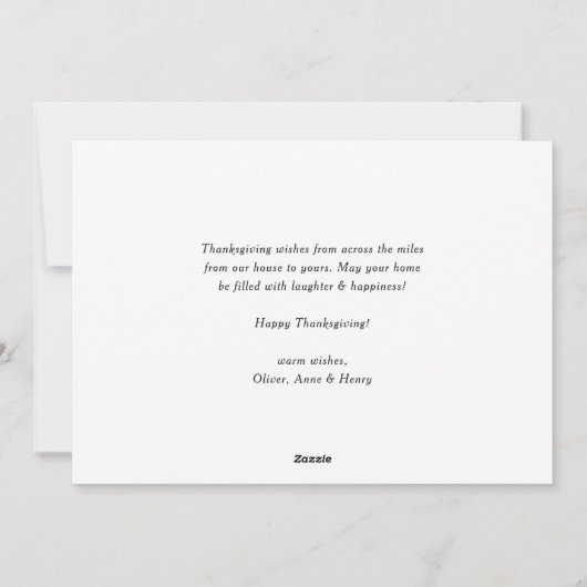 Cartes Pour Fêtes Annuelles Bon thanksgiving orange de script en gras (Dos)