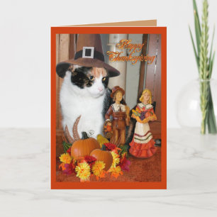 Cartes Pour Fêtes Annuelles bon thanksgiving pour amoureux des chats