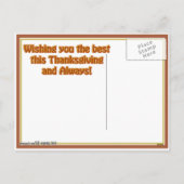 Cartes Pour Fêtes Annuelles Bon thanksgiving professionnel (Dos)