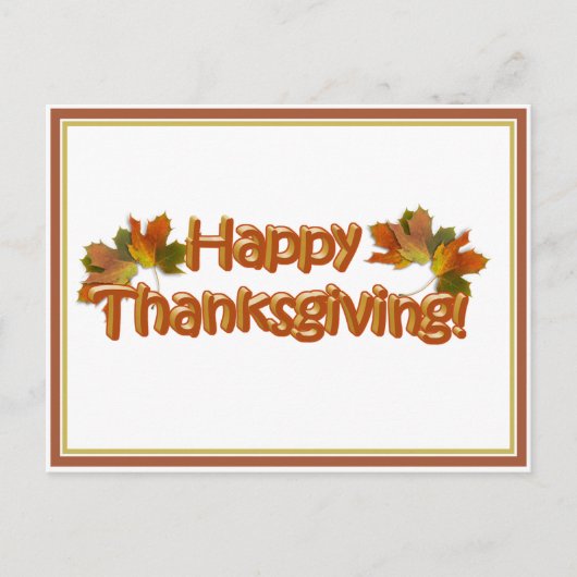 Cartes Pour Fêtes Annuelles Bon thanksgiving professionnel (Devant)
