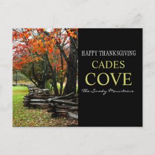Cartes Pour Fêtes Annuelles Bon thanksgiving - Rangée de clôture - Cades Cove 