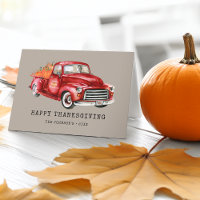 Bon thanksgiving Red Truck Citrouilles Photo